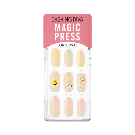 DASHING DIVA Magic Press Long Oval Mani Sweet Smile MDR1168OL