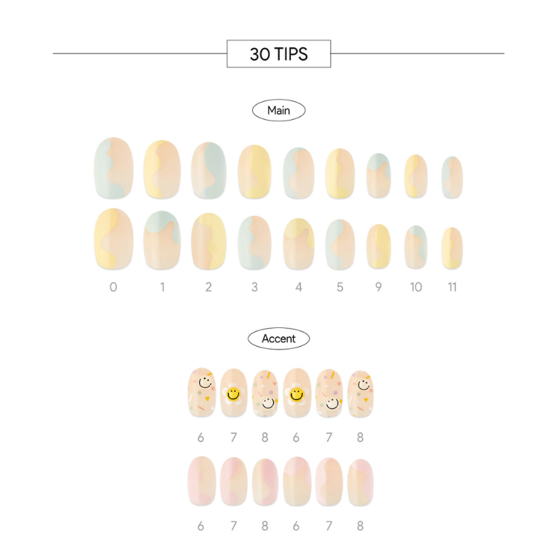 DASHING DIVA Magic Press Long Oval Mani Sweet Smile MDR1168OL