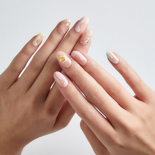 DASHING DIVA Magic Press Long Oval Mani Sweet Smile MDR1168OL
