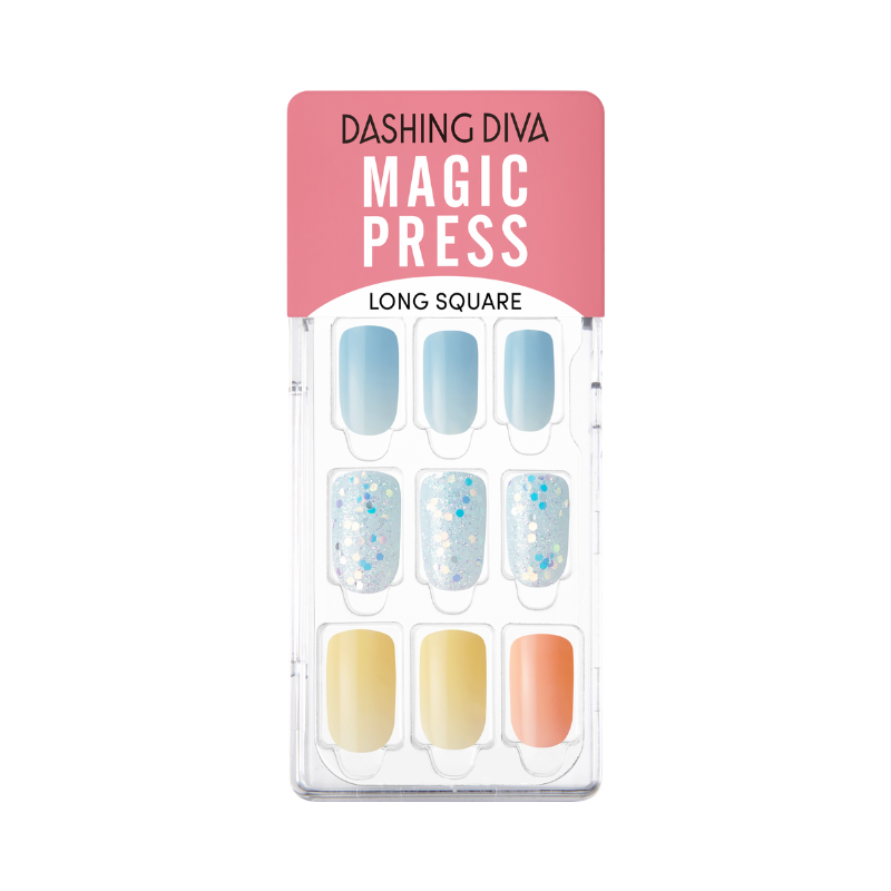 DASHING DIVA Magic Press Long Square Mani Beach Volleyball MDR1235SL