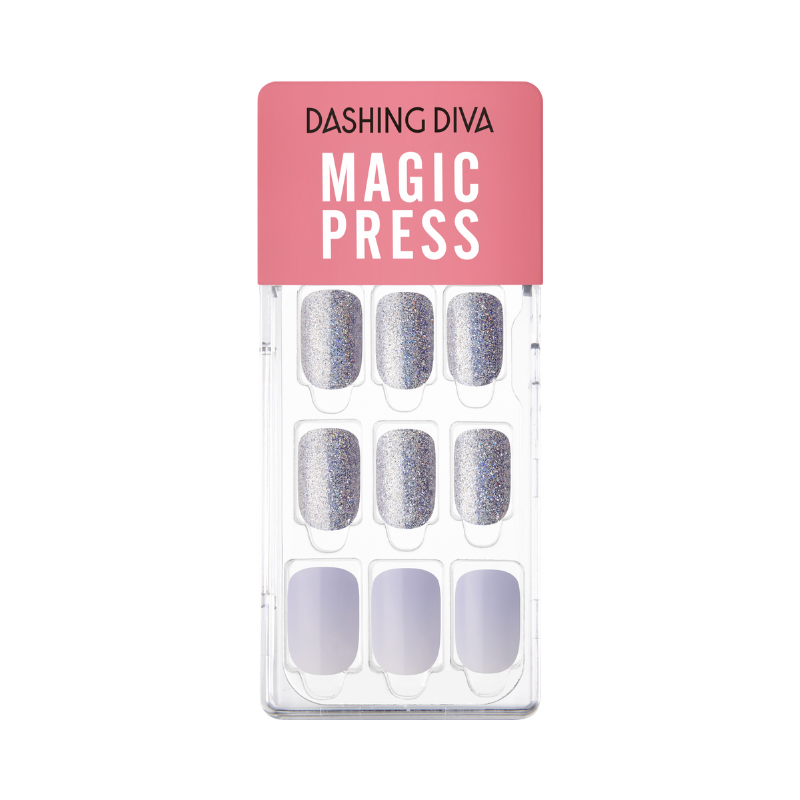 DASHING DIVA Magic Press Mani Blue Sparkle Glitter MGL139RR