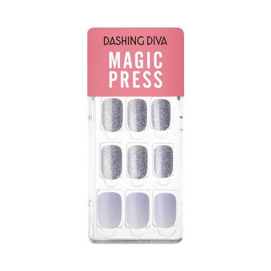 DASHING DIVA Magic Press Mani Blue Sparkle Glitter MGL139RR