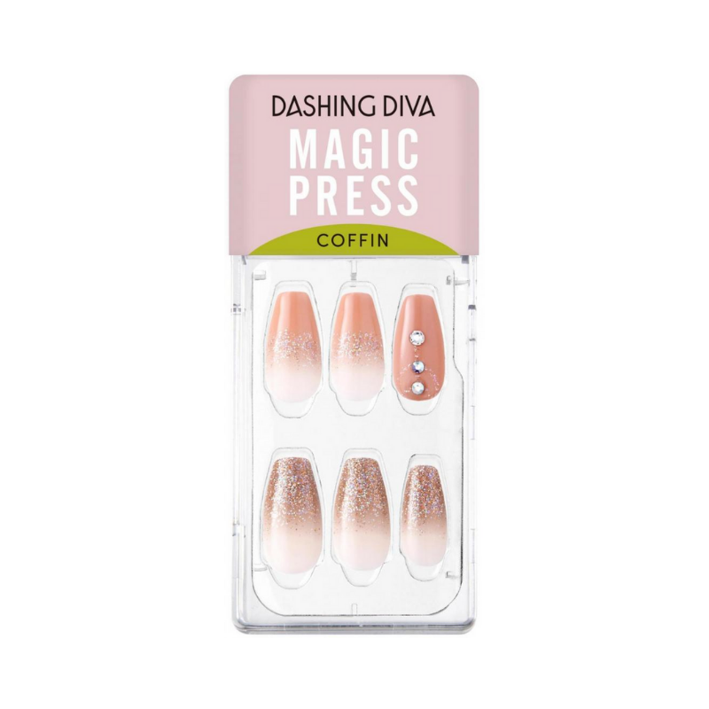DASHING DIVA Magic Press Mani Coffin Shine Coral MDR809CF
