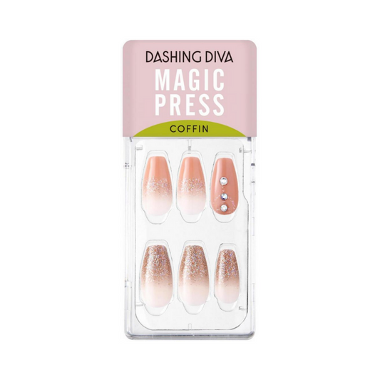 DASHING DIVA Magic Press Mani Coffin Shine Coral MDR809CF
