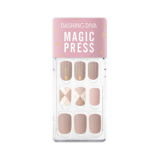 DASHING DIVA Magic Press Glitter Bomb Mani Herringbone Knit MDR840