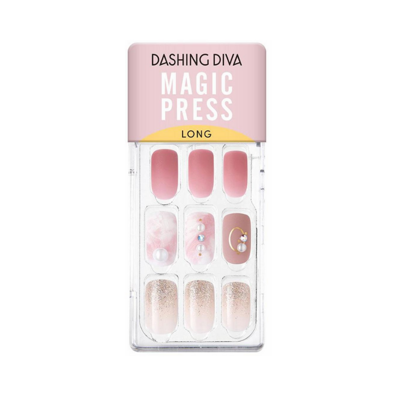 DASHING DIVA Magic Press Autumn Closet Long Mani Rose Marble MDR783SL