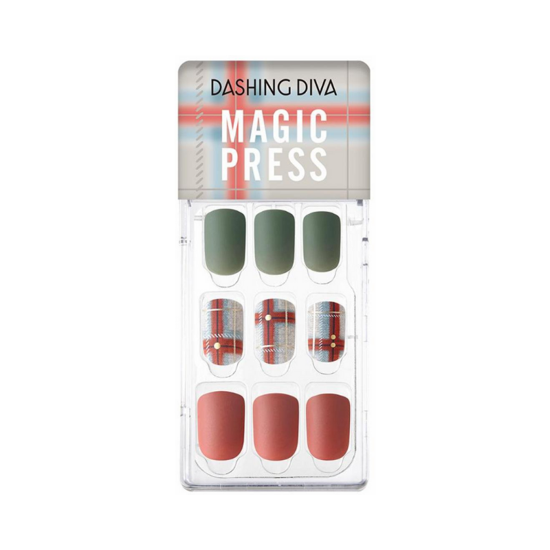 DASHING DIVA Magic Press Autumn Closet Mani Mute Check MDR767