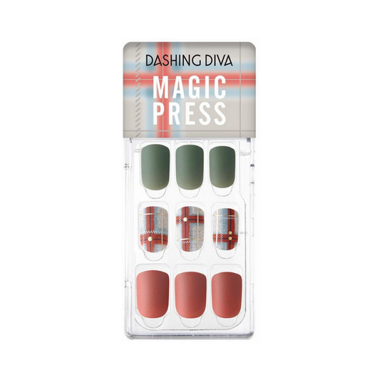 DASHING DIVA Magic Press Autumn Closet Mani Mute Check MDR767