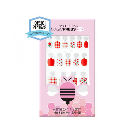 DASHING DIVA Magic Press Kids Mani Red Tulip MPKD34