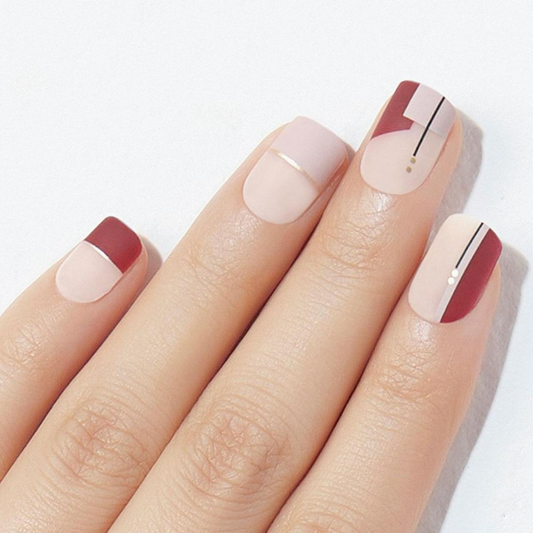 DASHING DIVA Magic Press Autumn Closet Mani Rosewood French MDR803