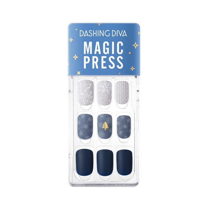 DASHING DIVA Magic Press Glitter Bomb Mani Snowing Night MDR841