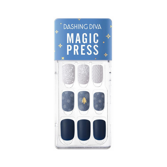 DASHING DIVA Magic Press Glitter Bomb Mani Snowing Night MDR841