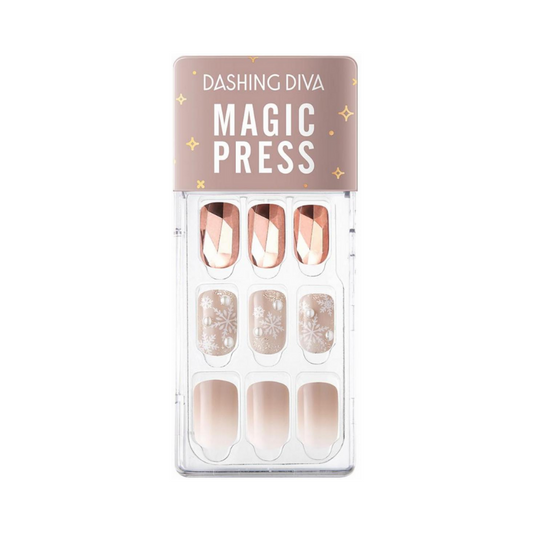 DASHING DIVA Magic Press Glitter Bomb Mani Sunset Snow MDR838