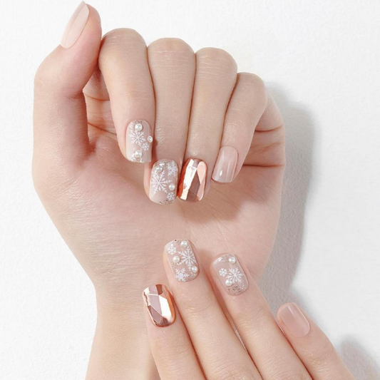 DASHING DIVA Magic Press Glitter Bomb Mani Sunset Snow MDR838