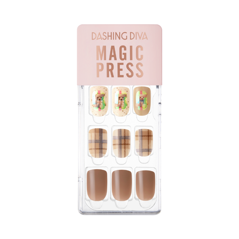 DASHING DIVA Magic Press Mani Sweet Brown Bear MDR1141