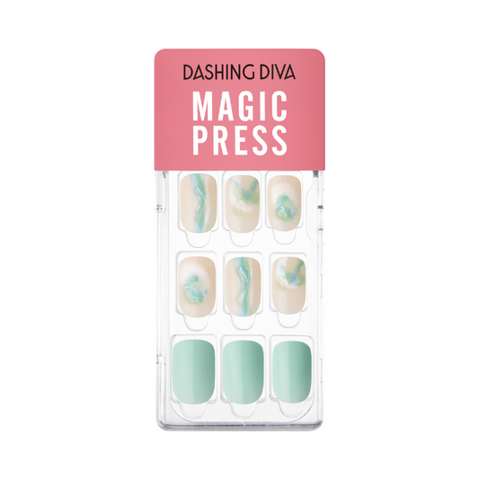 DASHING DIVA Magic Press Mani Turquoise Green MGL145RR
