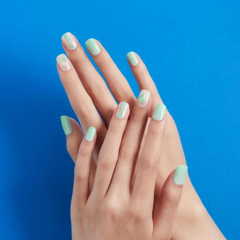 DASHING DIVA Magic Press Mani Turquoise Green MGL145RR