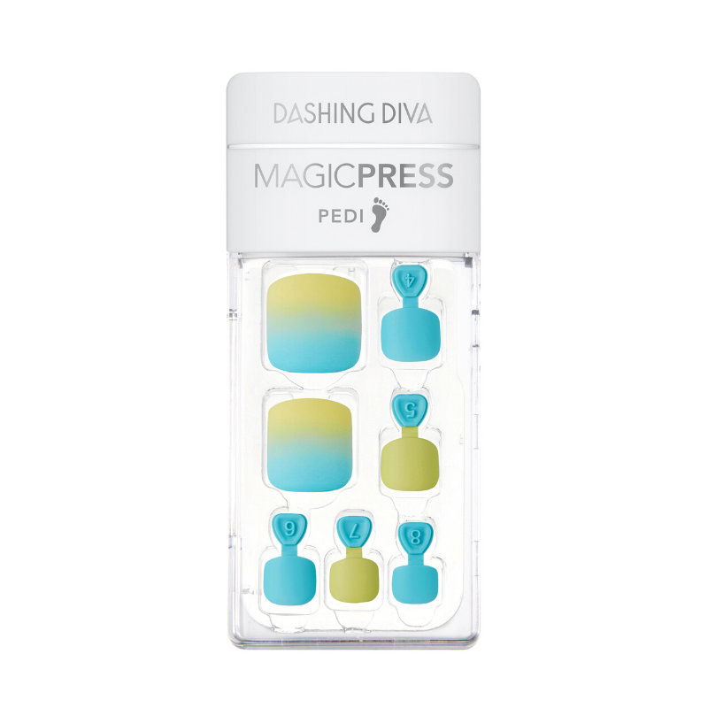 DASHING DIVA Magic Press Oh California Pedi Blue Mojito MDR652P