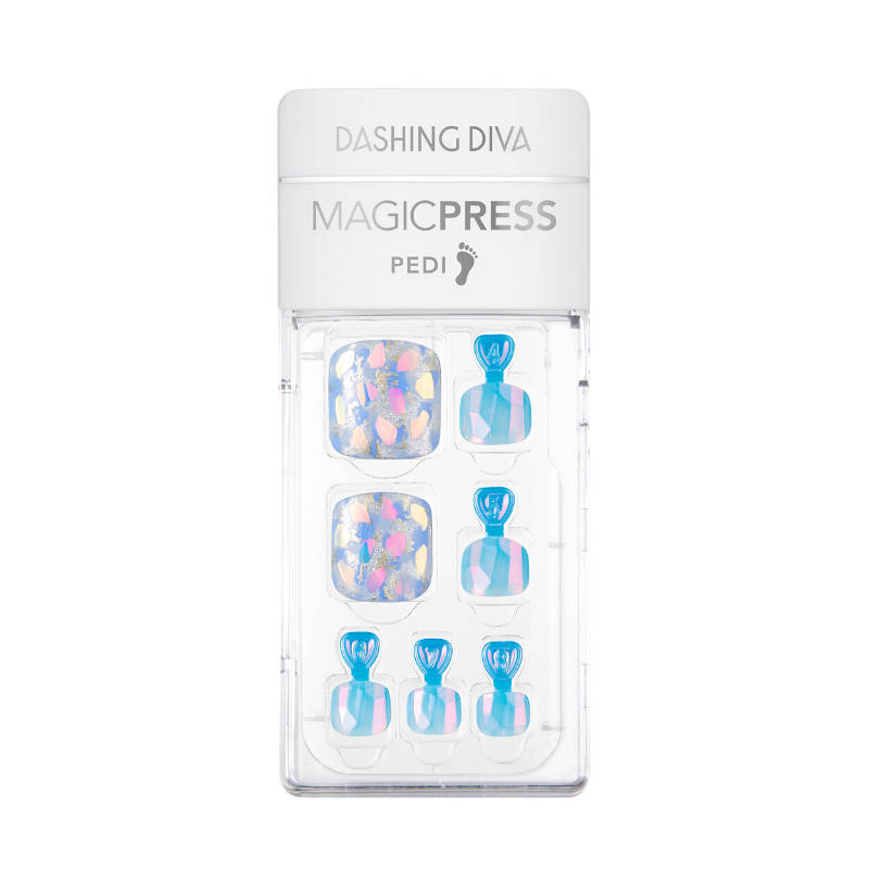 DASHING DIVA Magic Press Oh California Pedi Dazzling Blue MDR669P
