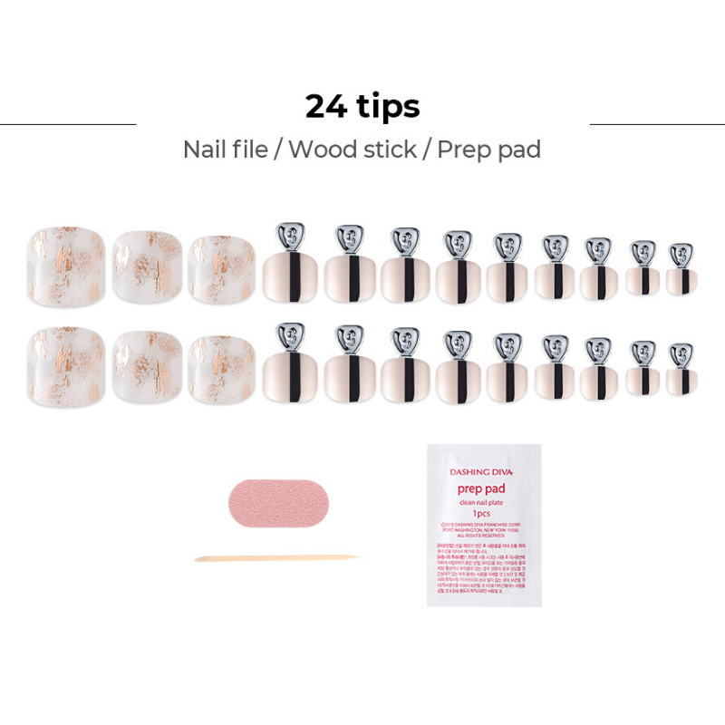 DASHING DIVA Magic Press Oh California Pedi Gold Touch MDR657P