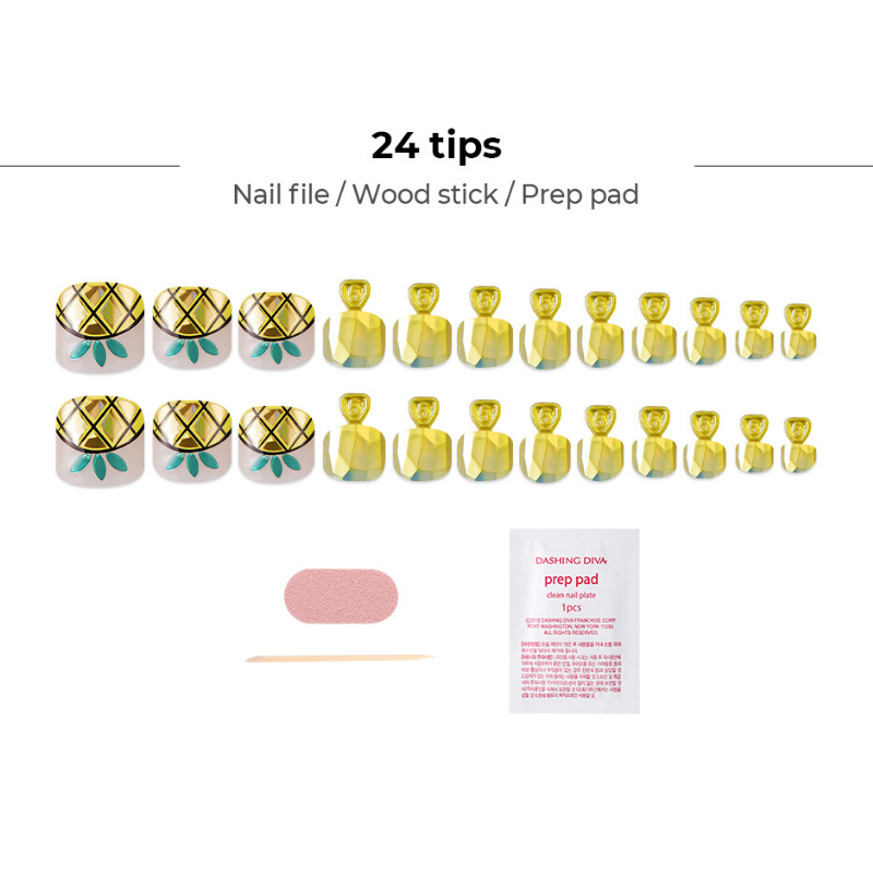 DASHING DIVA Magic Press Oh California Pedi Juicy Pineapple MDR673P