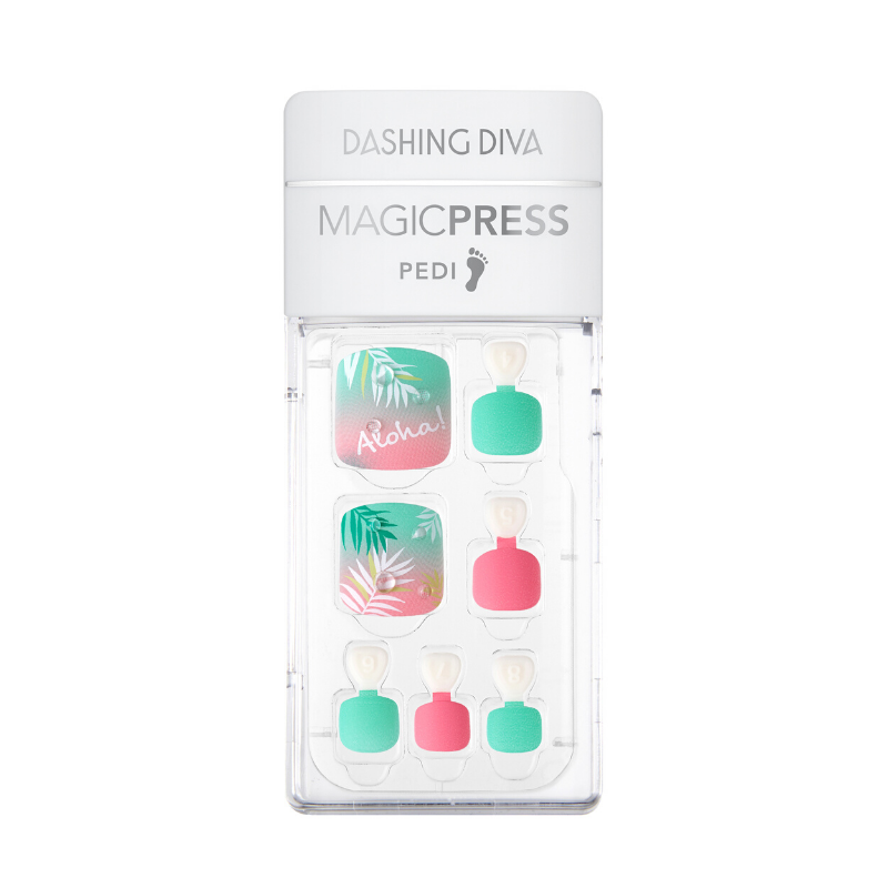 DASHING DIVA Magic Press Oh California Pedi Pink Palm MDR654P
