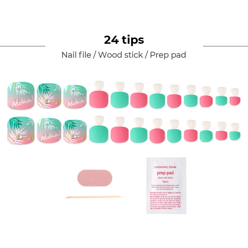 DASHING DIVA Magic Press Oh California Pedi Pink Palm MDR654P