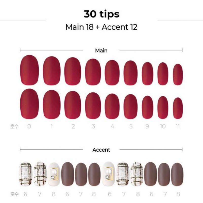 DASHING DIVA Magic Press Autumn Closet Oval Mani Red Tweed Dress MDR807OV
