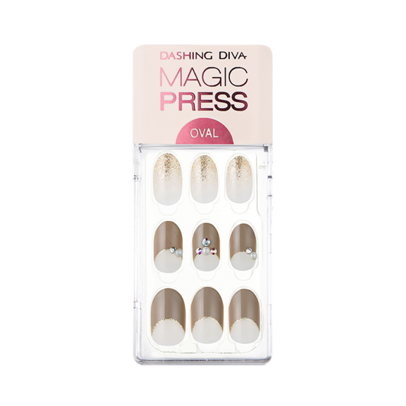 DASHING DIVA Magic Press Oval Mani Shining Taupe MDR508OV (Fall)