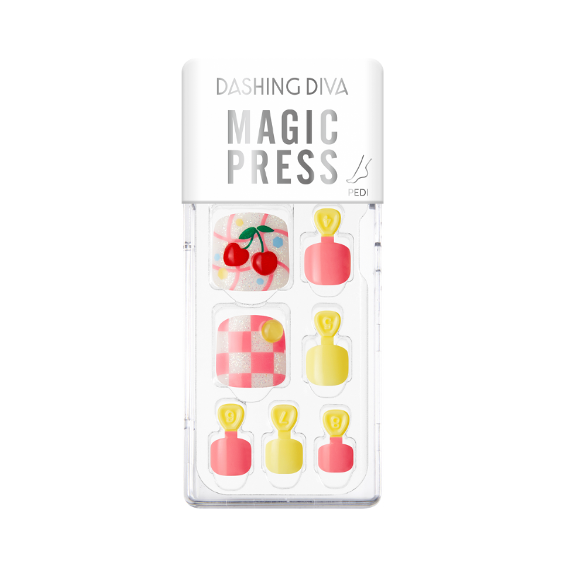 DASHING DIVA Magic Press Pedi Cherry Pink MDR1277P