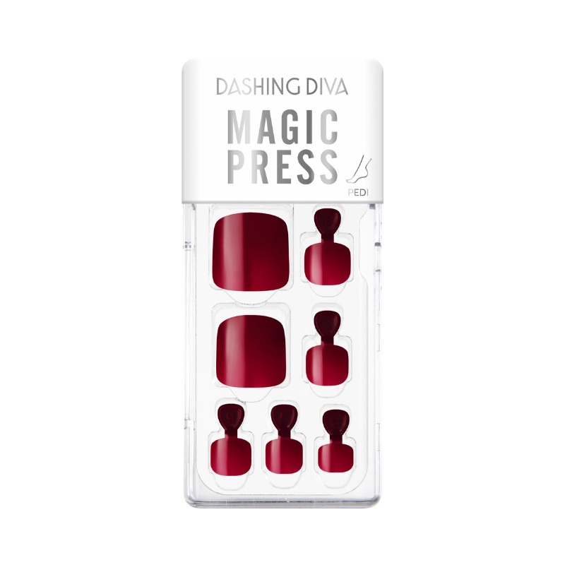 DASHING DIVA Magic Press Pedi Deep Red MDR1299P