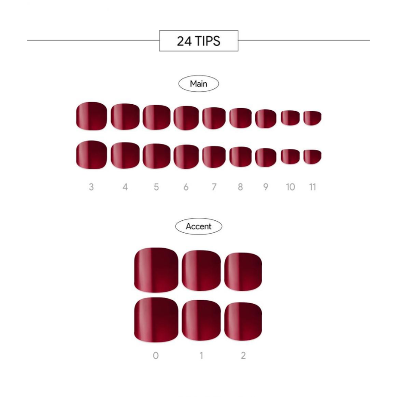 DASHING DIVA Magic Press Pedi Deep Red MDR1299P