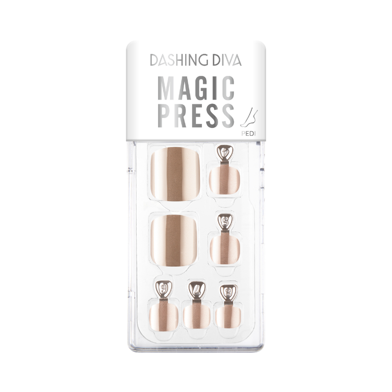 DASHING DIVA Magic Press Pedi Metallic Cocoa MWK159P