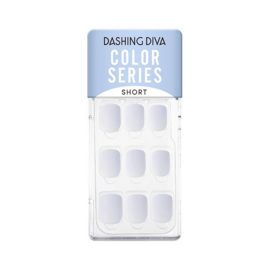DASHING DIVA Magic Press Color Series Short Mani Powder Blue MDR900SS