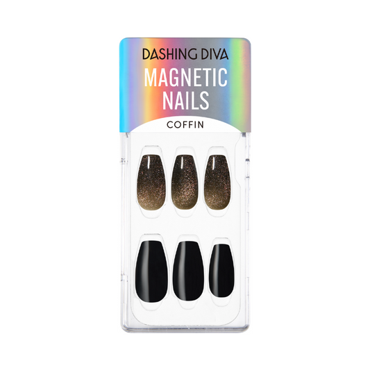 DASHING DIVA Magic Press Premium Coffin Mani Black Sorbet MDR2F036PC