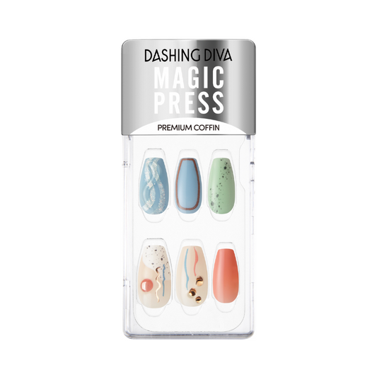 DASHING DIVA Magic Press Premium Coffin Mani Do Not Disturb MDR1203PC