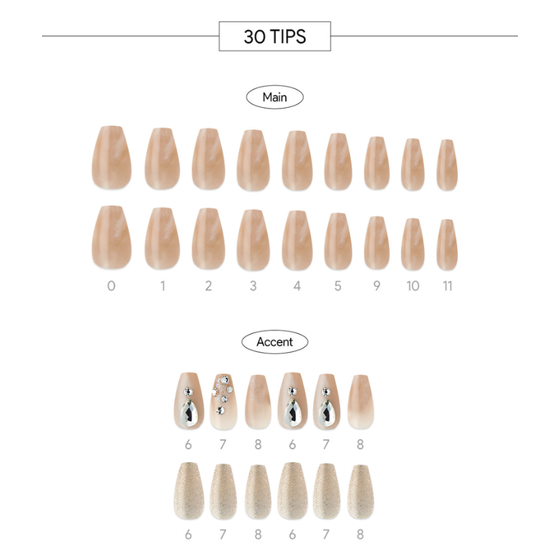 DASHING DIVA Magic Press Premium Coffin Mani Divine Stone MDR1158PC