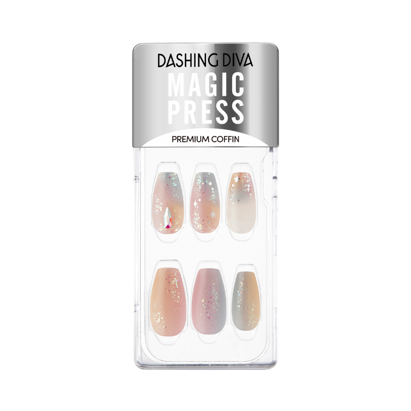 DASHING DIVA Magic Press Premium Coffin Mani Lobelia Marble MDR1148PC