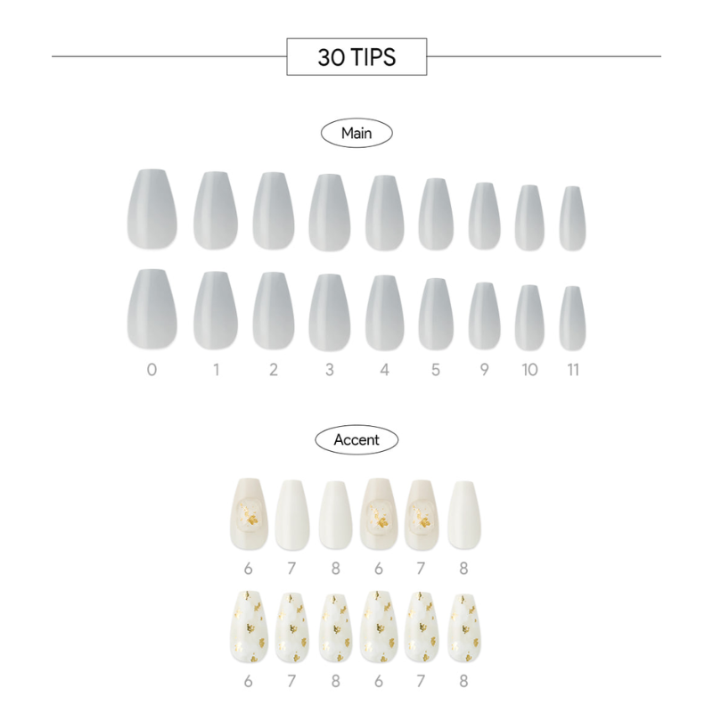 DASHING DIVA Magic Press Premium Coffin Mani Sparkling White MDR1157PC