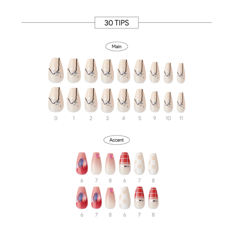 DASHING DIVA Magic Press Premium Coffin Mani Pretty Savage MDR1207PC
