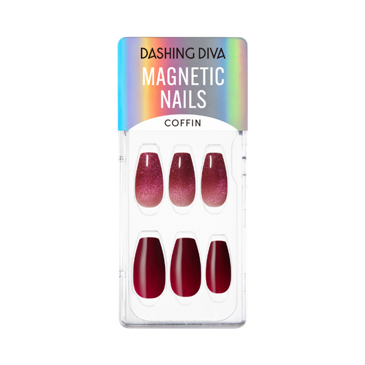 DASHING DIVA Magic Press Premium Coffin Mani Wine Sorbet MDR2F035PC