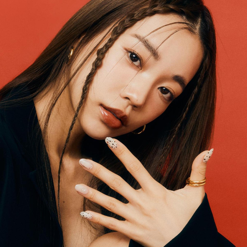 DASHING DIVA Magic Press Premium Long Oval Mani Dotty Black MDR1162PO