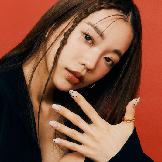 DASHING DIVA Magic Press Premium Long Oval Mani Dotty Black MDR1162PO