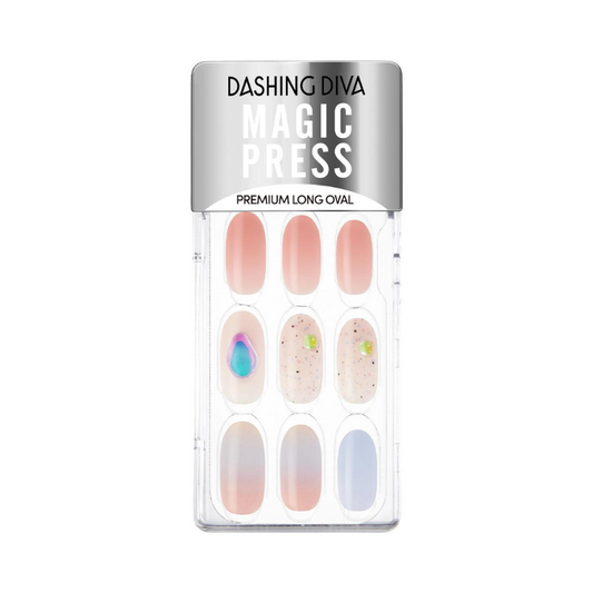 DASHING DIVA Magic Press Premium Long Oval Mani Shimmering Aurora MDR1156PO