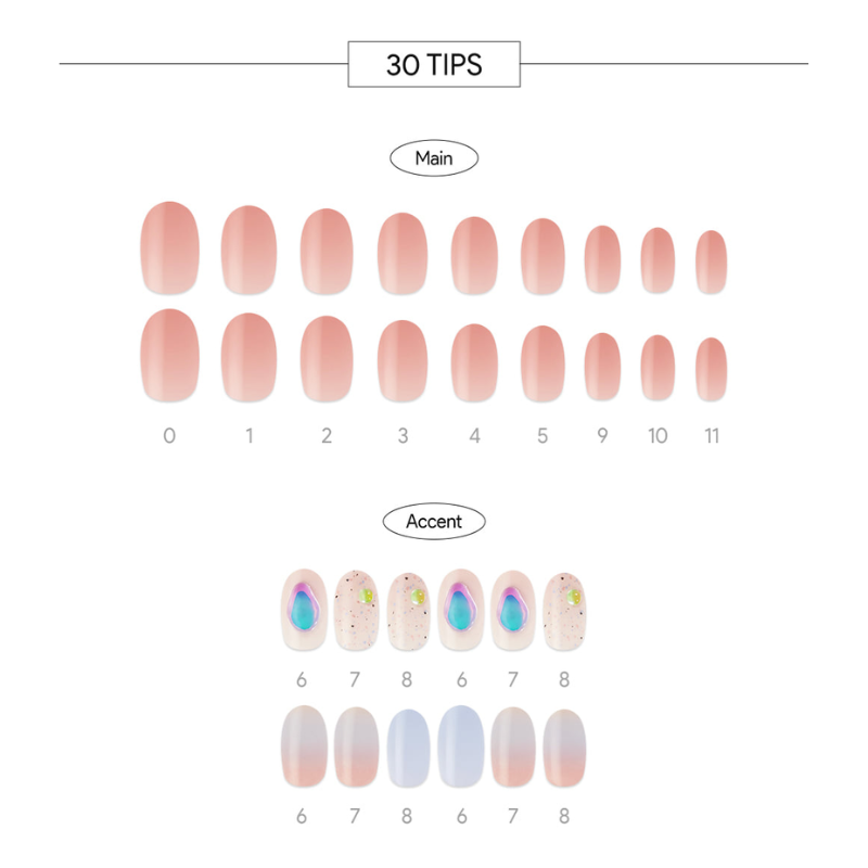 DASHING DIVA Magic Press Premium Long Oval Mani Shimmering Aurora MDR1156PO