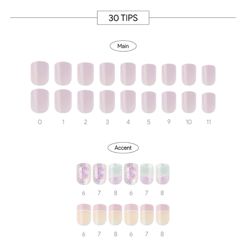 DASHING DIVA Magic Press Premium Regular Square Mani Dazzling Sky MDR1155PR