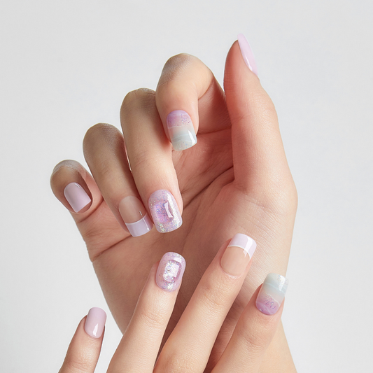 DASHING DIVA Magic Press Premium Regular Square Mani Dazzling Sky MDR1155PR