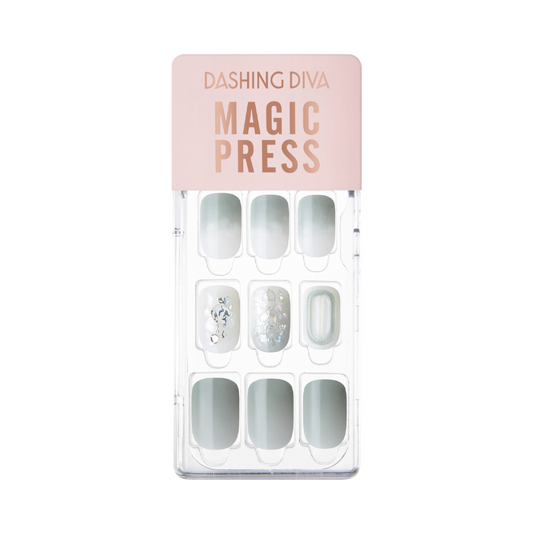 DASHING DIVA Magic Press Regular Round Mani Ash Green MGL2W032RR