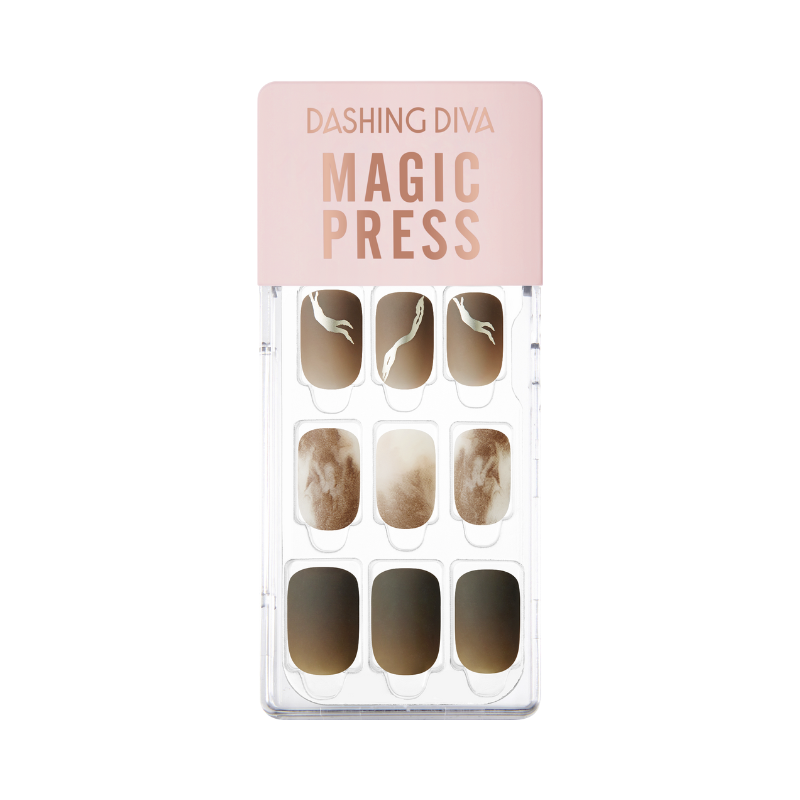 DASHING DIVA Magic Press Regular Round Mani Ash Mocha Latte MGL2F011RR