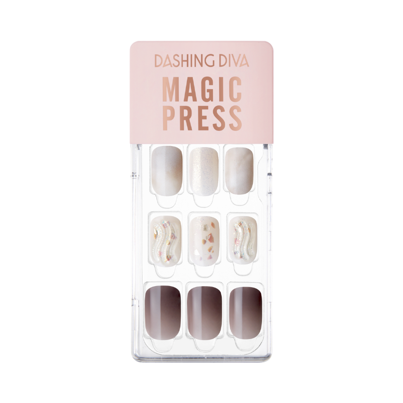 DASHING DIVA Magic Press Regular Round Mani Brown wave MGL2W034RR